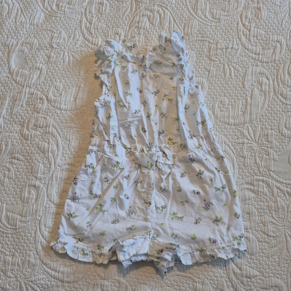 Janie and Jack girls size 18-24 months 2021 Easter line floral romper VGUC